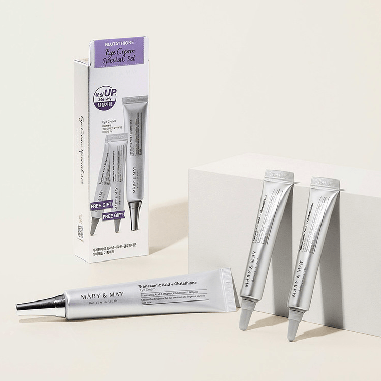 Набір крем під очі Mary&May Tranexamic Acid+Glutathion Eye Cream 30 мл + 2 міні версії