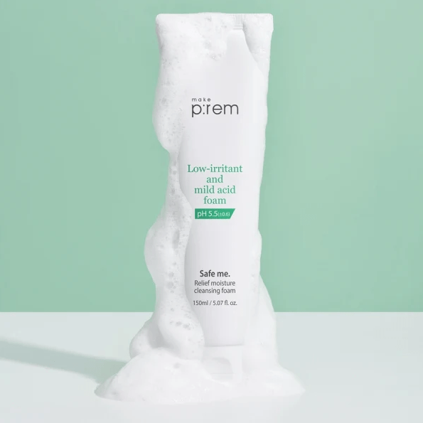 М’яка пінка з шавлією та екстрактом арктичної малини Make P:rem Safe Me Relief Moisture Cleansing Foam 150 мл