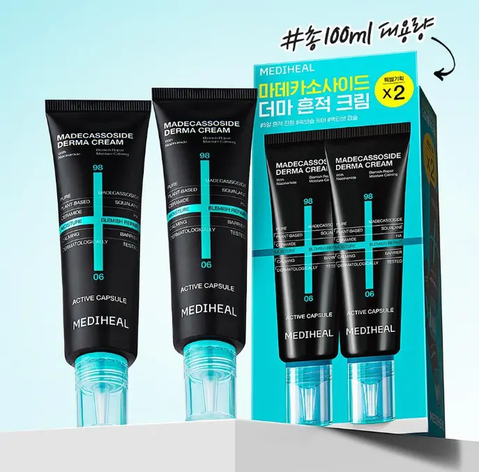 Набір заспокійливий крем для чутливої шкіри Mediheal Madecassoside Derma Cream 50 мл + 50 мл