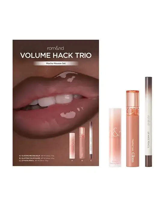 Набір для макіяжу губ rom&nd Volume Hack Trio Mocha Mousse Set